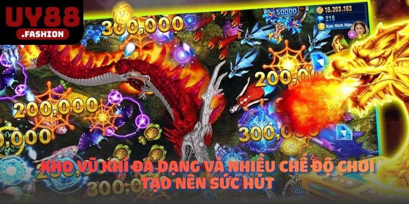 Kho vũ khí đa dạng và nhiều chế độ chơi tạo nên sức hút
